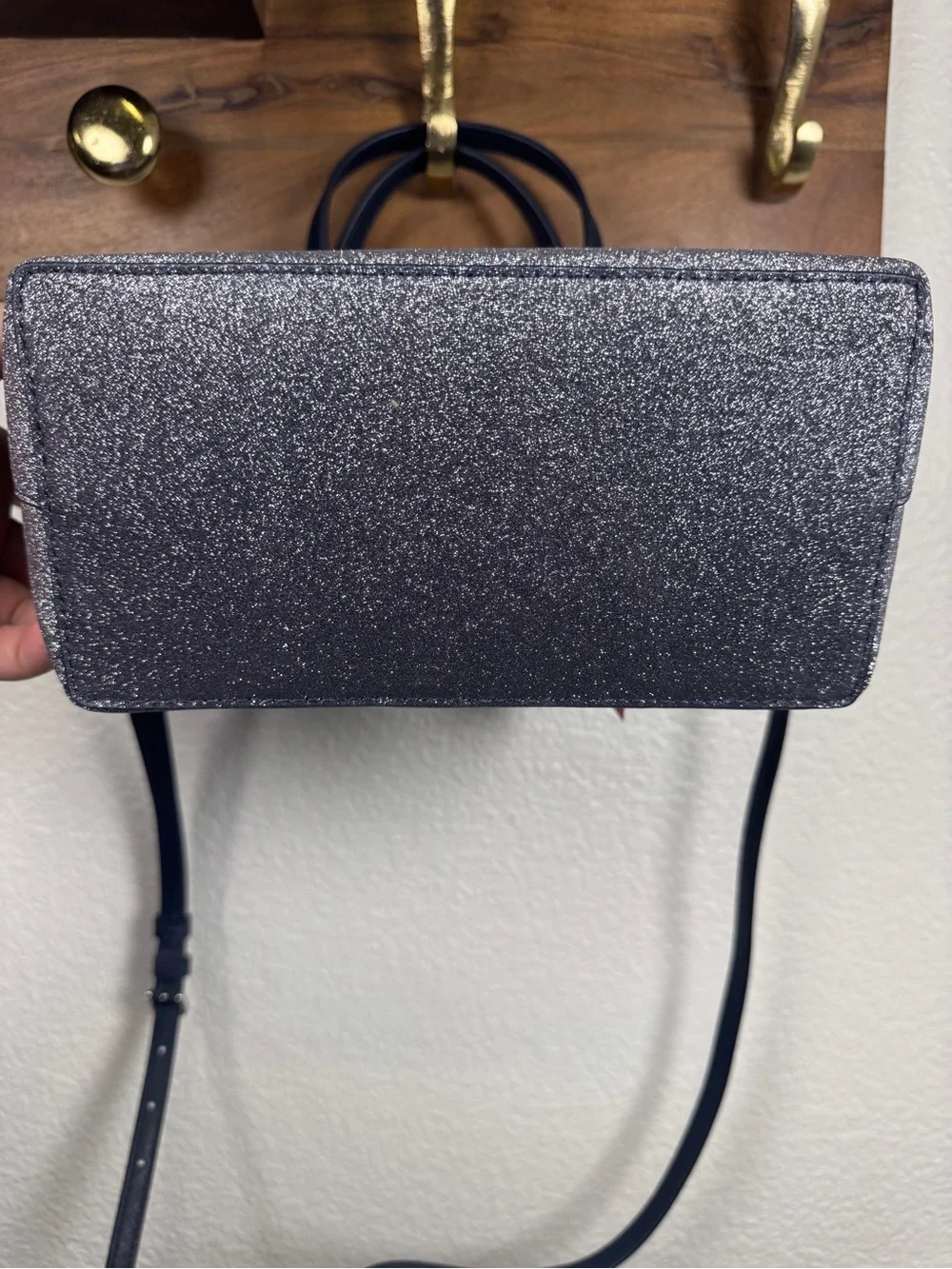 kate spade Glitter Small Tote in Navy